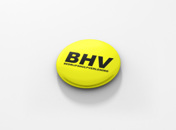 BHV Bedrijfshulpverlening Button buttons